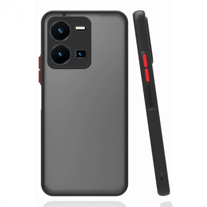 Vivo Y22s Kılıf Montreal Silikon Kapak - Siyah