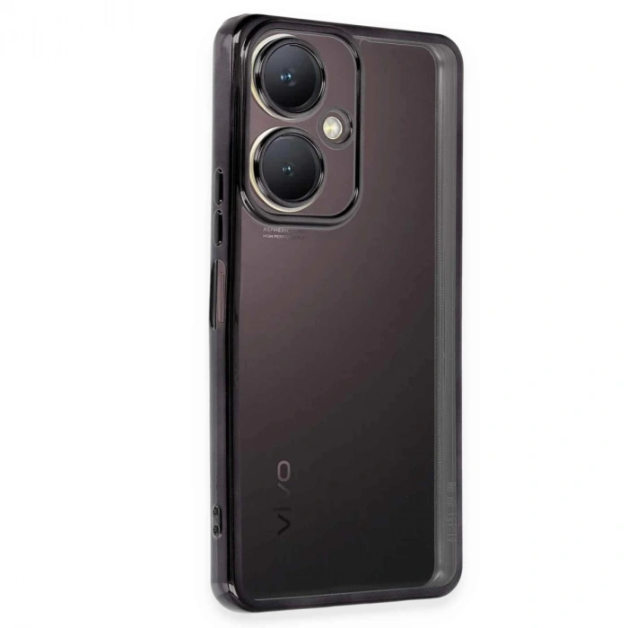 Vivo Y27 Kılıf Razer Lensli Silikon - Siyah