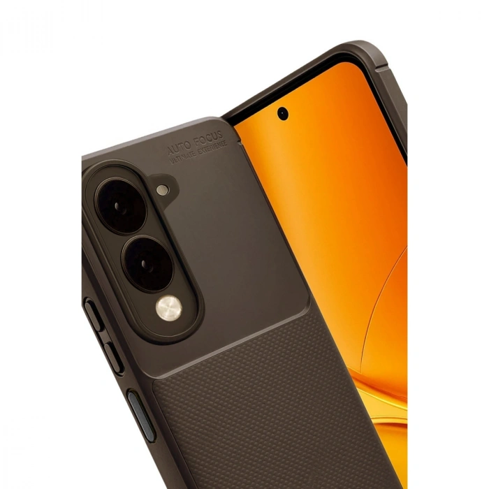 Vivo Y29s Auto Focus Karbon Kapak - Kahverengi