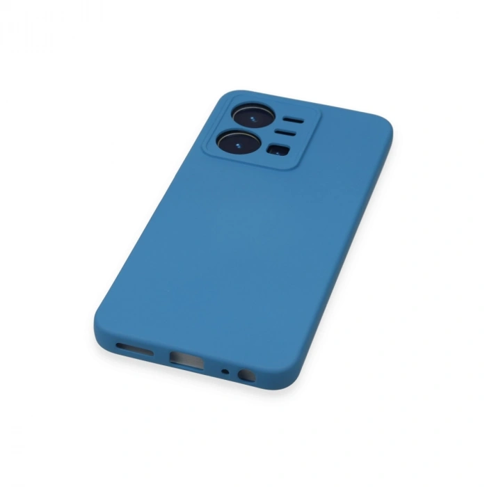 Vivo Y35 Kılıf Nano İçi Kadife Silikon - Mavi