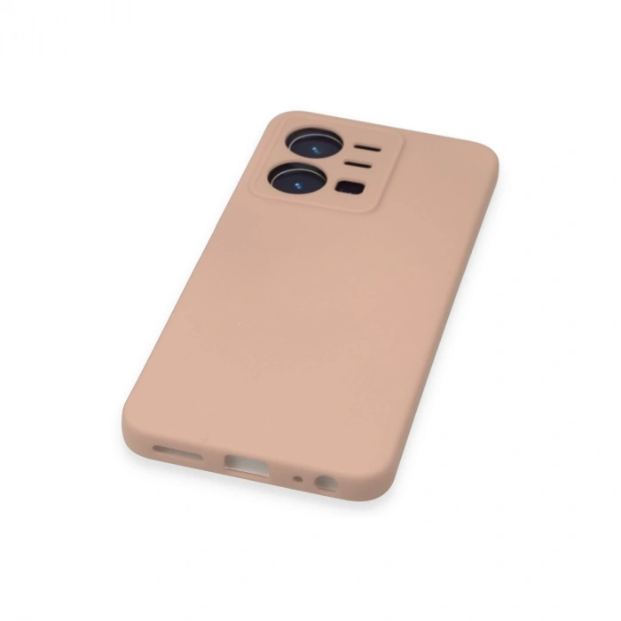 Vivo Y35 Kılıf Nano İçi Kadife Silikon - Pudra
