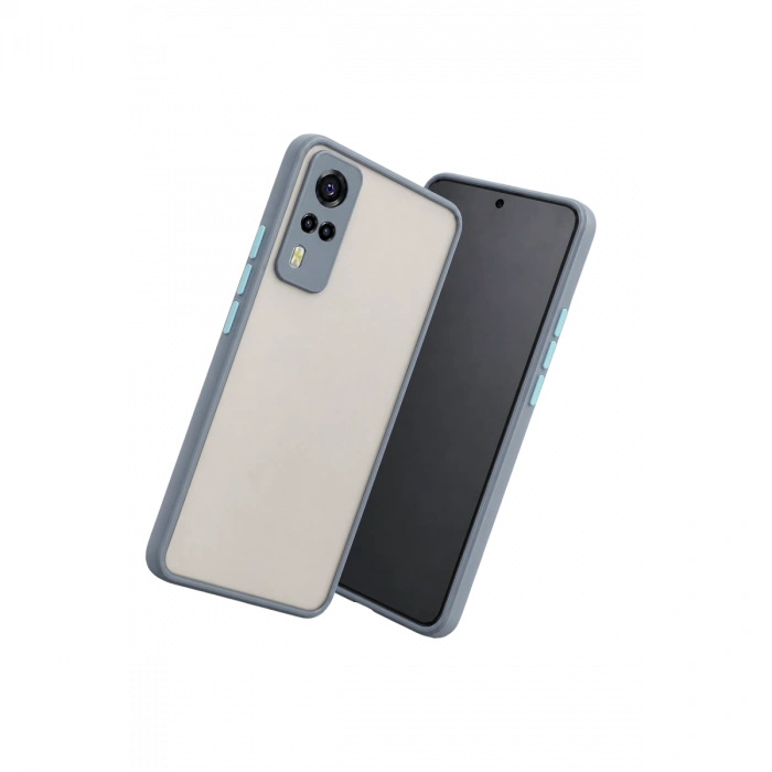 Vivo Y53s Kılıf Montreal Silikon Kapak - Gri