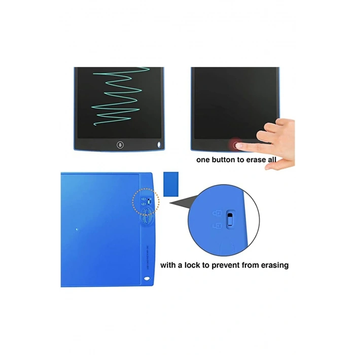 Vothoon 12 Inc Writing Lcd Grafik Dijital Kalemli Çizim Tableti Yazı Tahta Not Yazma Eğitim Tableti