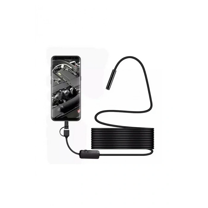 Vtn-02 Endoskop Yılan Video Kamera Led’li 2 Metre 7 Mm Sert Kablo Su Geçirmez