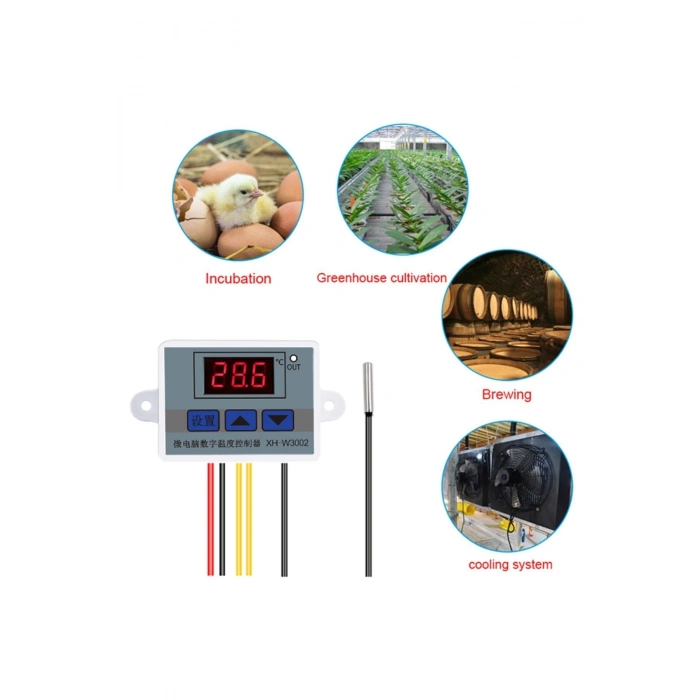 W3002-220v 10a Dijital Termostat Kuluçka Makinalarına Uygun Hassas