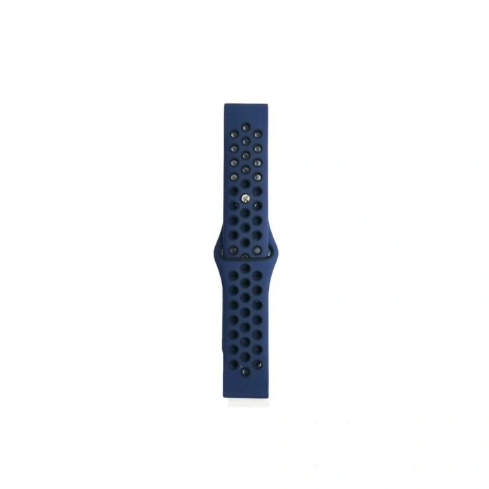 Watch 20mm Spor Delikli Kordon - Lacivert-siyah