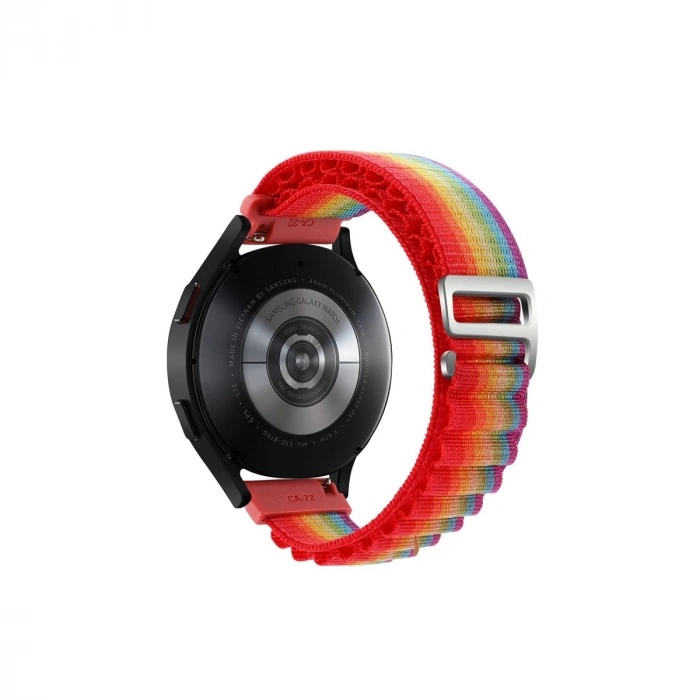 Watch 22mm Kr410 Kumaş Kordon (saat Değildir) - Gökkuşağı 1