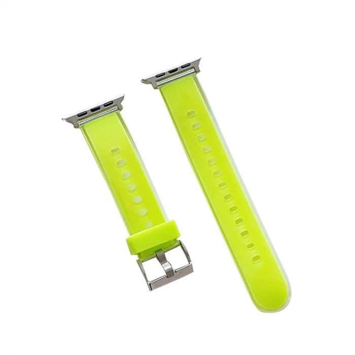Watch 38mm Jelly Silikon Kordon (saat Değildir) - Yeşil