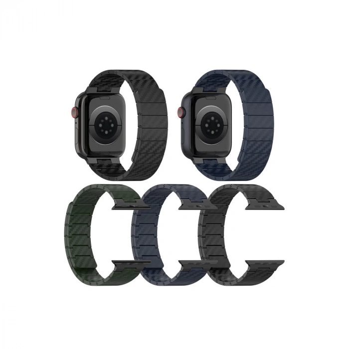 Watch 45mm Carbon Steel Kordon (saat Değildir) - Koyu Yeşil