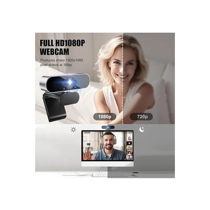 Webcam Orjınal 1080p Hd Konferans Kamera Dahili Mikrofon Görüntülü Sohbet Yayın Kamerası Hd Video Ae-104