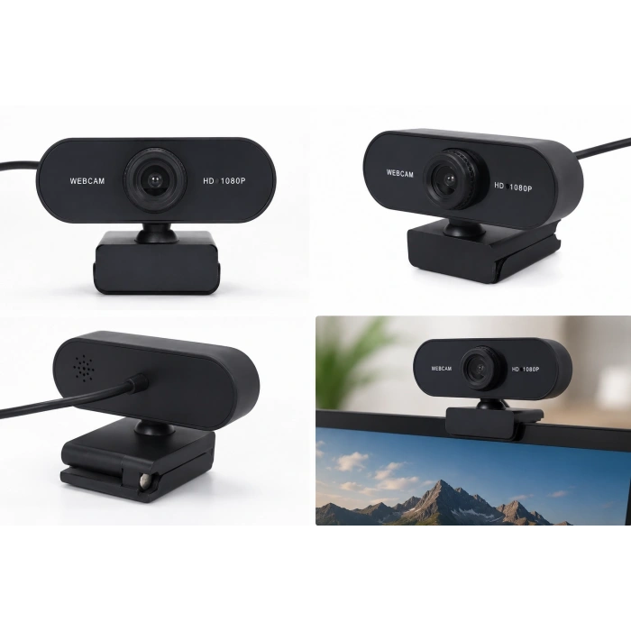 Webcam Orjınal Hd 1080p Konferans Kamera Dahili Mikrofon Görüntülü Sohbet Yayın Kamerası Hd Video