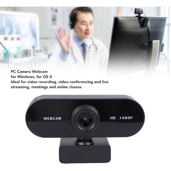 Webcam Orjınal Hd 1080p Konferans Kamera Dahili Mikrofon Görüntülü Sohbet Yayın Kamerası Hd Video