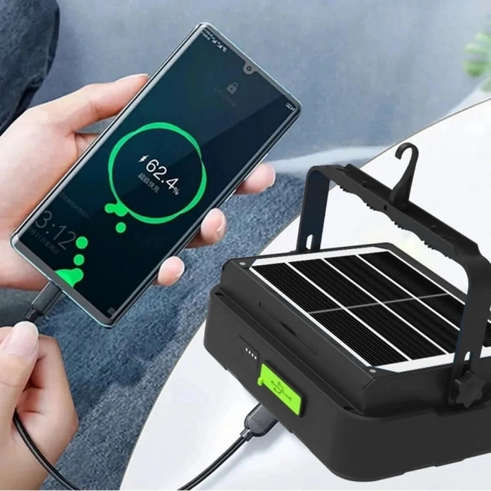 Ws-5570 150 Watt Güneş Enerjili Solar Kamp Feneri Projektör