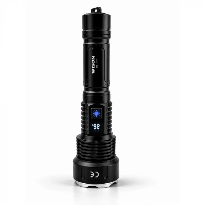 Ws-7878 30watt 3000 Lümen Uzun Menzilli Usb Type-c Şarjlı El Feneri