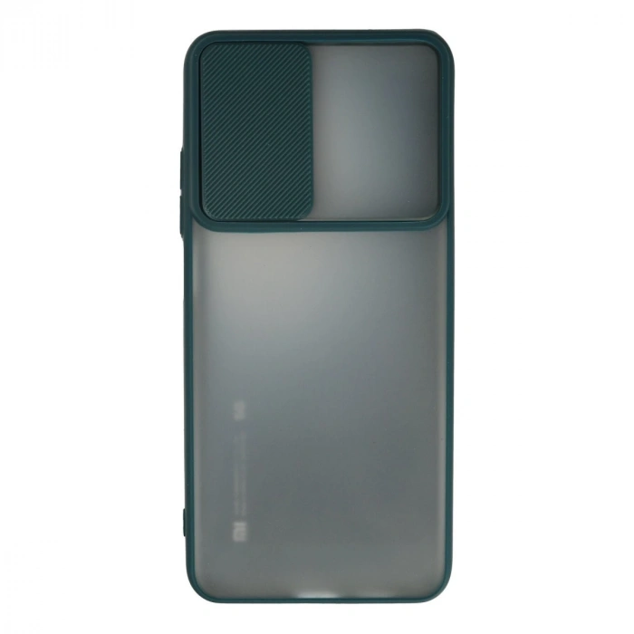 Xiaomi Mi 10t Kılıf Palm Buzlu Kamera Sürgülü Silikon - Yeşil