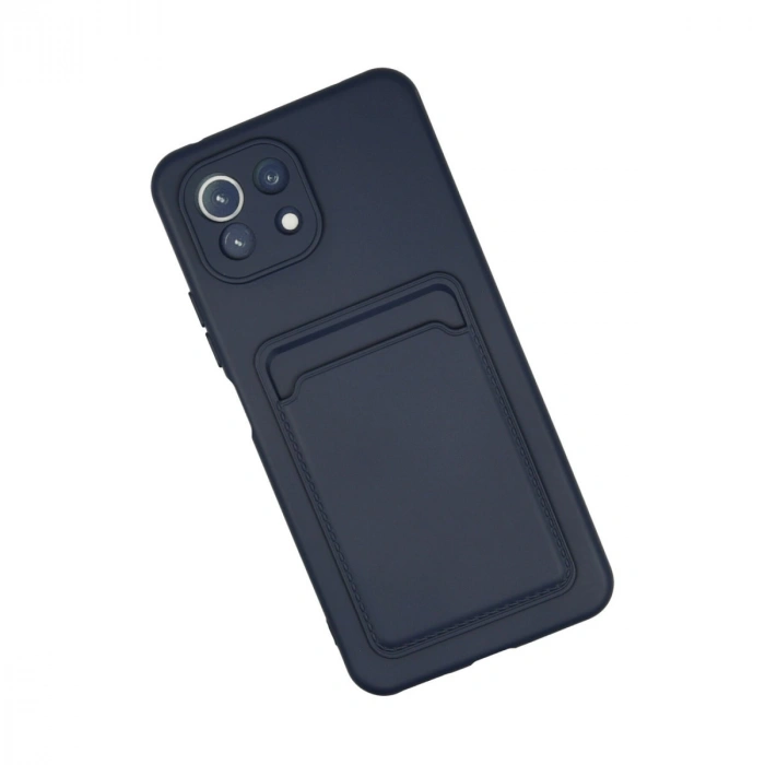 Xiaomi Mi 11 Kılıf Kelvin Kartvizitli Silikon - Lacivert