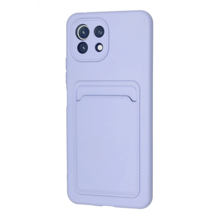 Xiaomi Mi 11 Kılıf Kelvin Kartvizitli Silikon - Lila