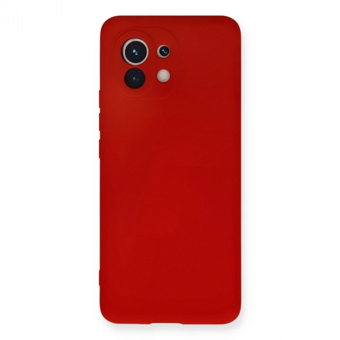 Xiaomi Mi 11 Kılıf Nano İçi Kadife Silikon - Kırmızı