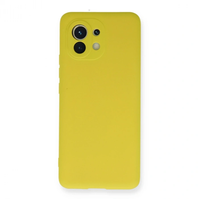Xiaomi Mi 11 Kılıf Nano İçi Kadife Silikon - Sarı