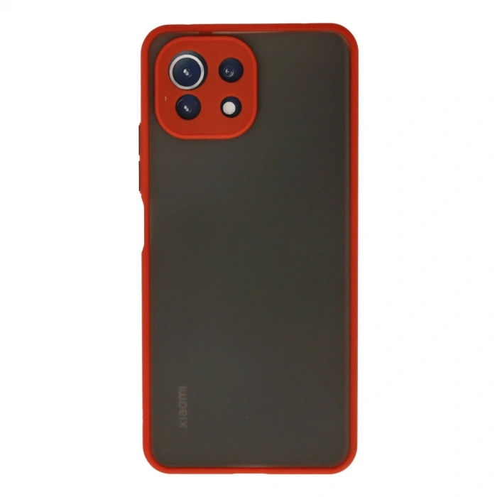Xiaomi Mi 11 Lite Kılıf Montreal Silikon Kapak - Kırmızı