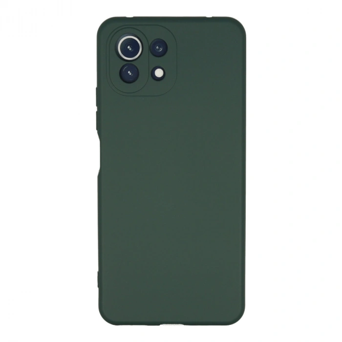 Xiaomi Mi 11 Lite Kılıf Nano İçi Kadife Silikon - Koyu Yeşil