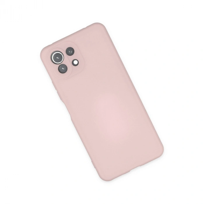 Xiaomi Mi 11 Lite Kılıf Nano İçi Kadife Silikon - Pudra