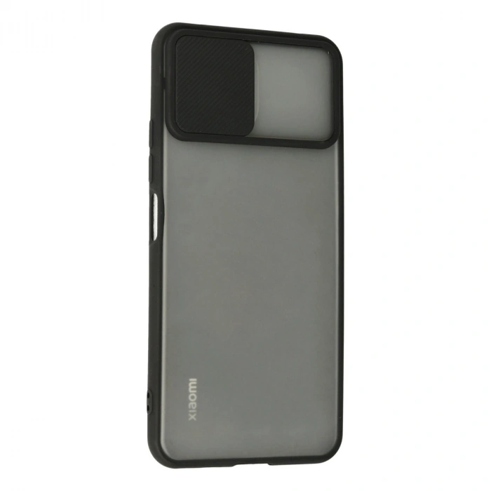 Xiaomi Mi 11 Lite Kılıf Palm Buzlu Kamera Sürgülü Silikon - Siyah