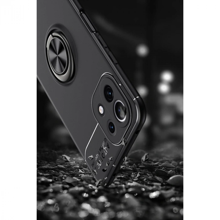 Xiaomi Mi 11 Lite Kılıf Range Yüzüklü Silikon - Kırmızı