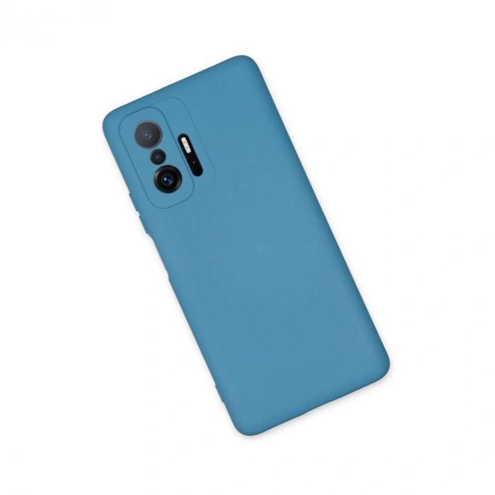 Xiaomi Mi 11t Pro Kılıf Nano İçi Kadife Silikon - Mavi