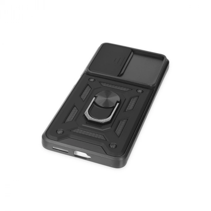 Xiaomi Mi 11t Pro Kılıf Pars Lens Yüzüklü Silikon - Siyah