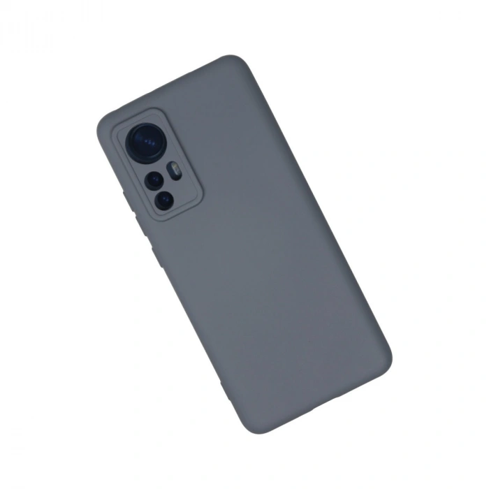 Xiaomi Mi 12 Kılıf Nano İçi Kadife Silikon - Gri