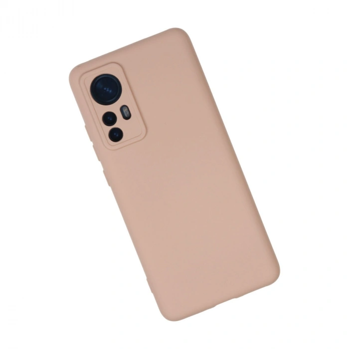 Xiaomi Mi 12 Kılıf Nano İçi Kadife Silikon - Pudra