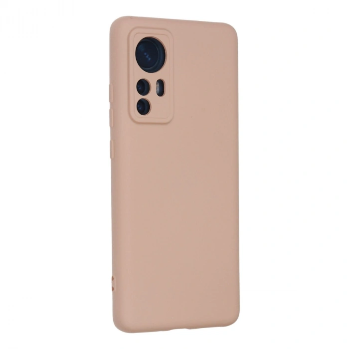 Xiaomi Mi 12 Kılıf Nano İçi Kadife Silikon - Pudra