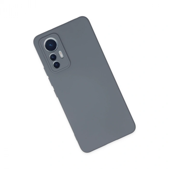 Xiaomi Mi 12 Lite Kılıf Nano İçi Kadife Silikon - Gri