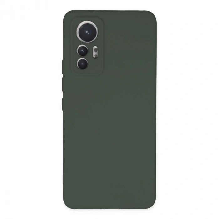 Xiaomi Mi 12 Lite Kılıf Nano İçi Kadife Silikon - Koyu Yeşil