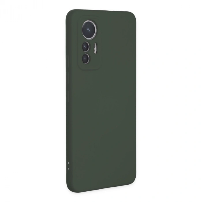 Xiaomi Mi 12 Lite Kılıf Nano İçi Kadife Silikon - Koyu Yeşil