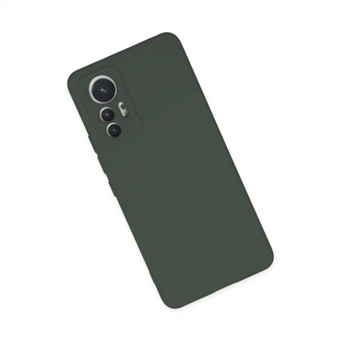 Xiaomi Mi 12 Lite Kılıf Nano İçi Kadife Silikon - Koyu Yeşil