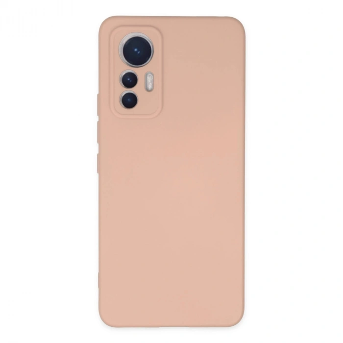 Xiaomi Mi 12 Lite Kılıf Nano İçi Kadife Silikon - Pudra