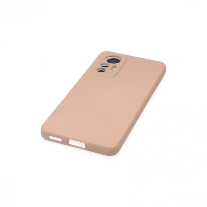 Xiaomi Mi 12 Lite Kılıf Nano İçi Kadife Silikon - Pudra