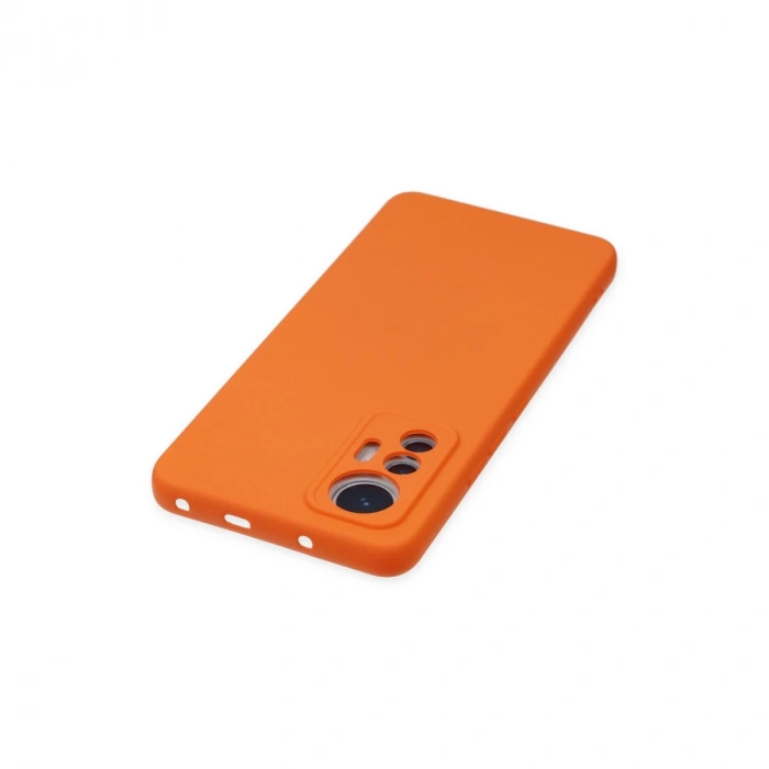 Xiaomi Mi 12 Lite Kılıf Nano İçi Kadife Silikon - Turuncu