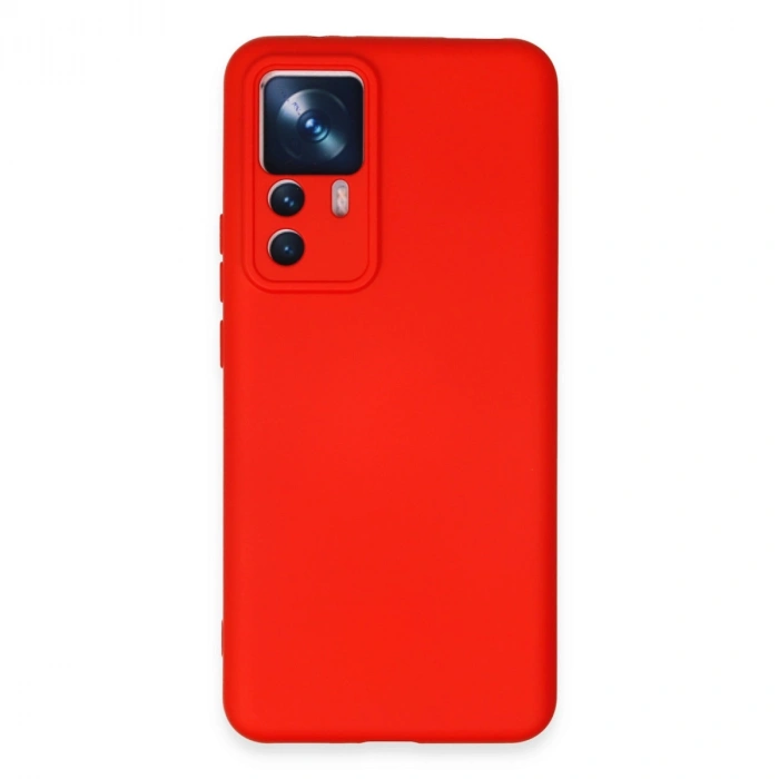 Xiaomi Mi 12t Pro Kılıf Nano İçi Kadife Silikon - Kırmızı