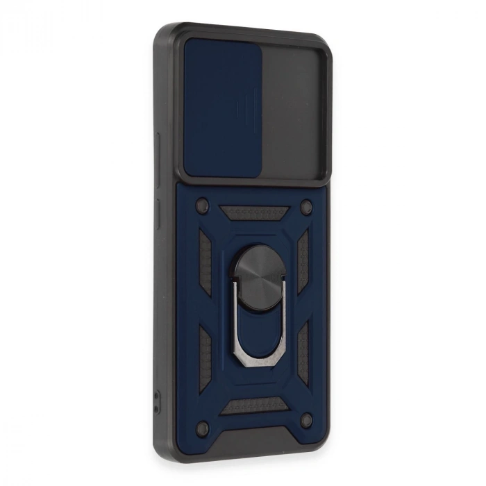 Xiaomi Mi 12t Pro Kılıf Pars Lens Yüzüklü Silikon - Lacivert