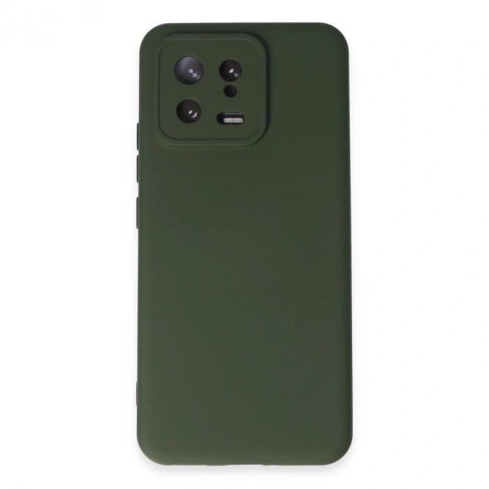 Xiaomi Mi 13 Kılıf Nano İçi Kadife Silikon - Koyu Yeşil