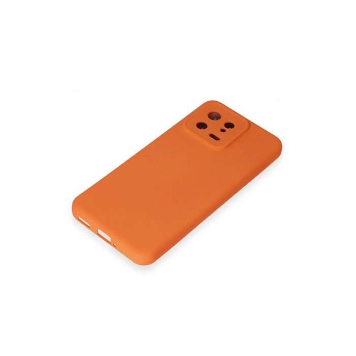 Xiaomi Mi 13 Kılıf Nano İçi Kadife Silikon - Turuncu