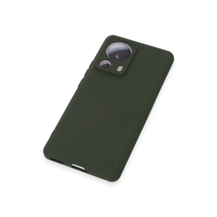 Xiaomi Mi 13 Lite Kılıf Nano İçi Kadife Silikon - Koyu Yeşil