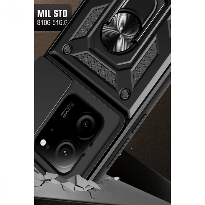 Xiaomi Mi 13t Pro Kılıf Pars Lens Yüzüklü Silikon - Kırmızı