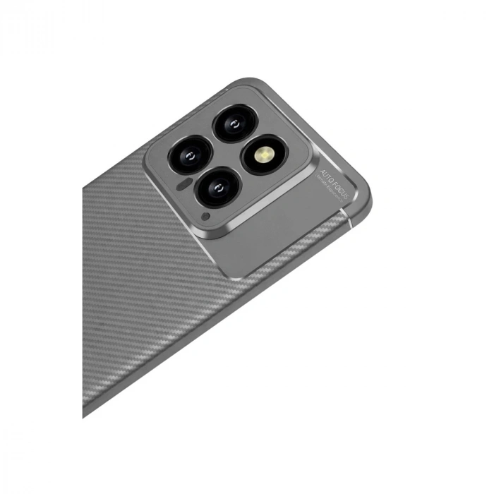 Xiaomi Mi 14t Kılıf Auto Focus Karbon Kapak - Gri