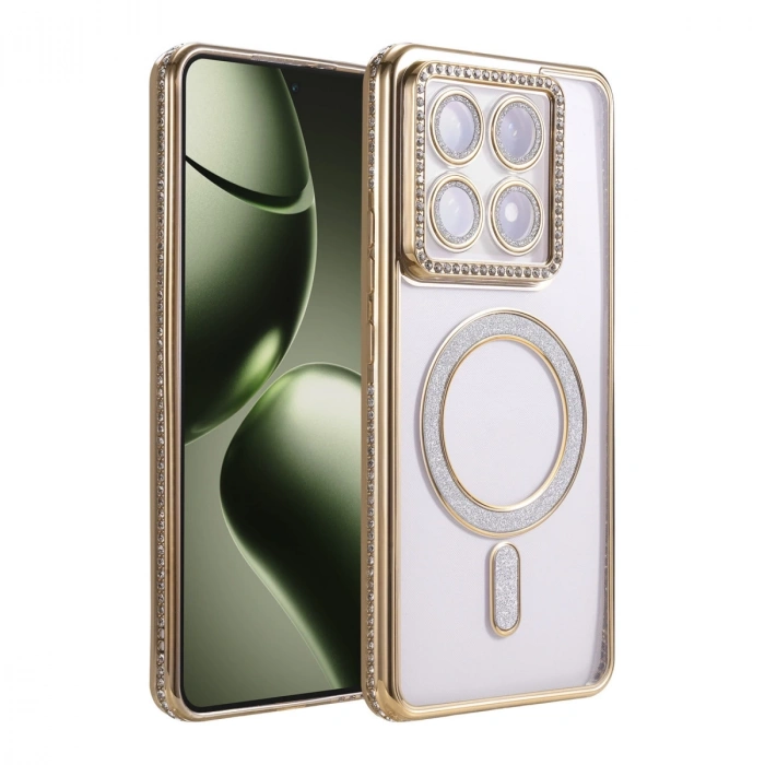 Xiaomi Mi 14t Pro Joke Simli Magneticsafe Kılıf - Gold