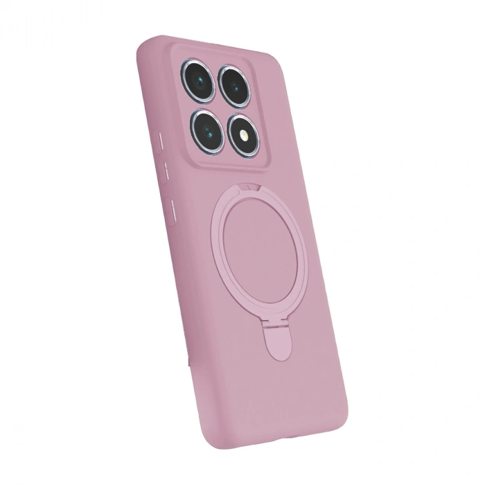 Xiaomi Mi 14t Pro Regal Magsafe Standlı Kapak - Açık Pembe