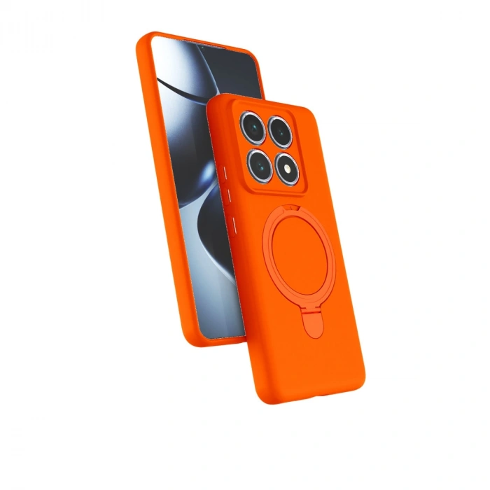 Xiaomi Mi 14t Pro Regal Magsafe Standlı Kapak - Turuncu